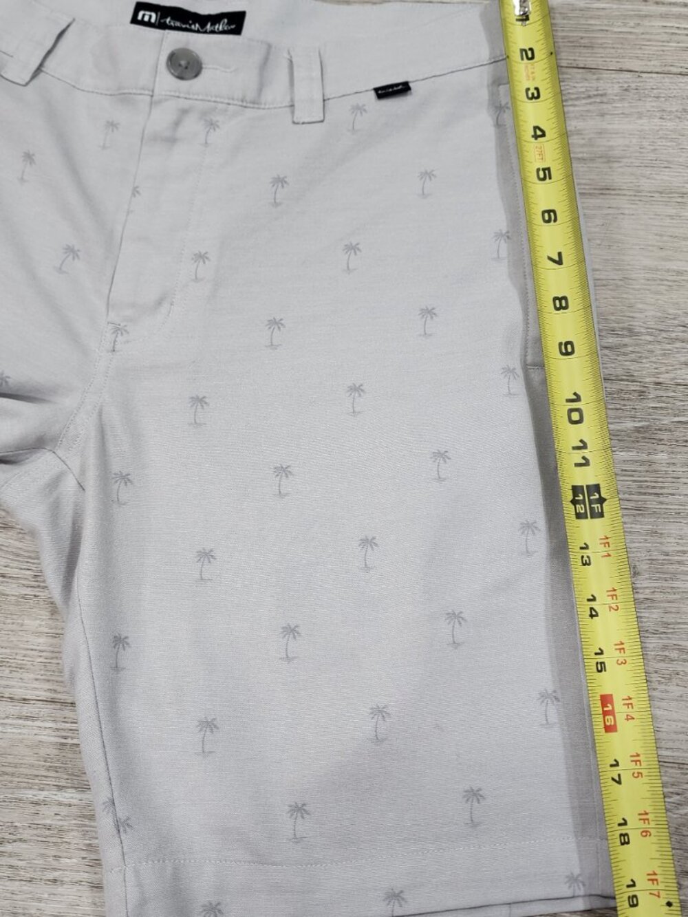 Travis Mathew Golf Shorts Men's 32 Gray Performance Resort Palm Tree Casual - Picture 6 of 8